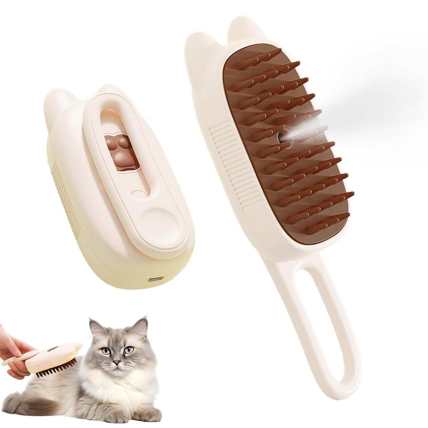 AquaFur Steam Grooming Brush for Dogs & Cats