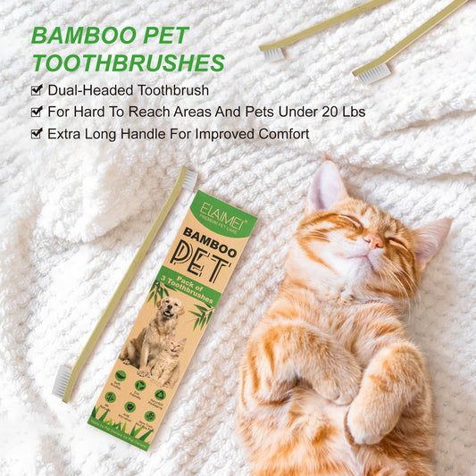 Bamboo Toothbrush for Dogs & Cats